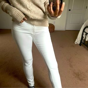 Madewell Women’s 9” High Rise Skinny Denim Jeans Size 26 White Basic Normcore